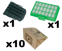 10 sacs papiers + 1 filtre haute filtration + 1 filtre ZR007001 10 sacs papiers + 1 filtre haute filtration + 1 filtre ZR007001